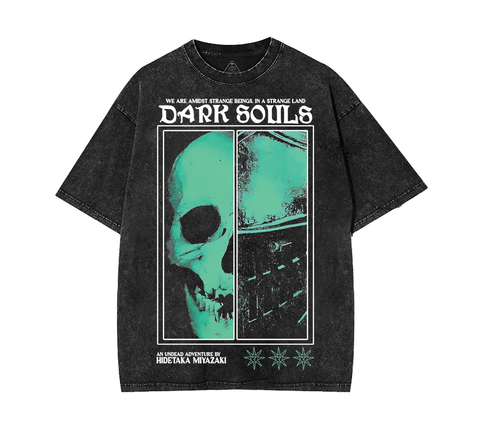 Dark Souls Knight Artorias the Abysswalker Acid Washed Lightweight Cotton T-Shirt [TPR] - Image 2